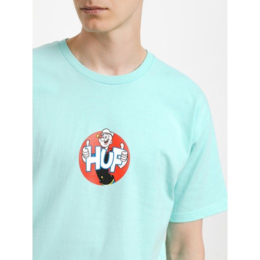 T-shirt męski Huf niebieski z krótkim rękawem 