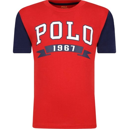 T-shirt chłopięce czerwony Polo Ralph Lauren z krótkim rękawem 