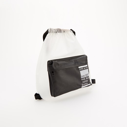 Reserved - Transparentny plecak worek - Biały  Reserved One Size 