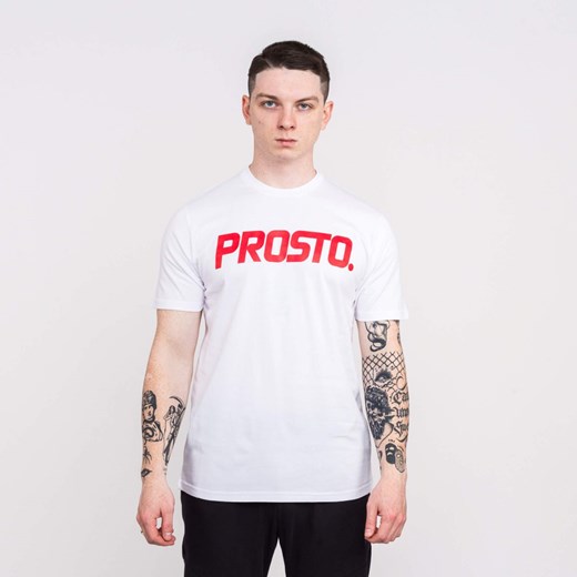T-shirt męski Prosto. z napisem z krótkim rękawem 