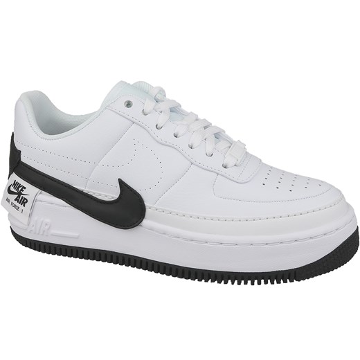 Buty sportowe damskie Nike do biegania młodzieżowe air force białe ze skóry 