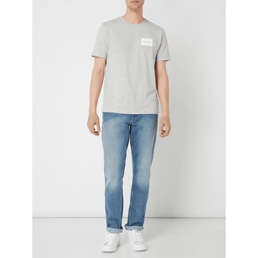 T-shirt męski szary Calvin Klein z bawełny casual 