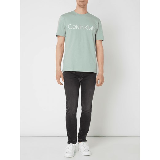 T-shirt męski Calvin Klein z krótkimi rękawami miętowy 