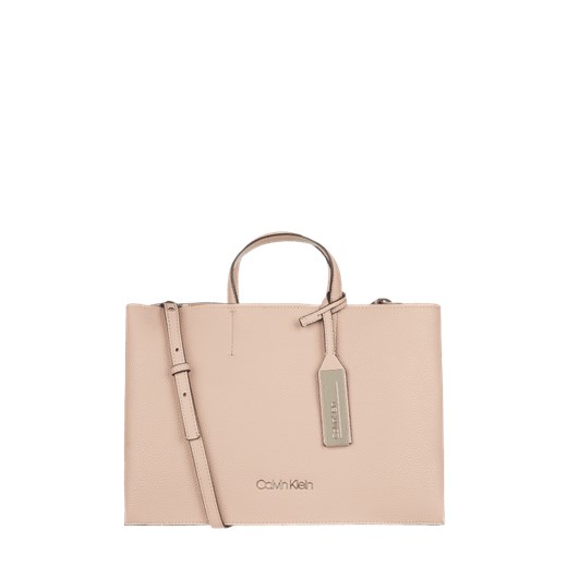 Calvin Klein shopper bag na ramię matowa bez dodatków 