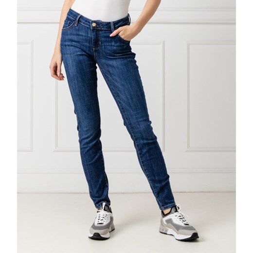 Jeansy damskie Guess Jeans na wiosnę niebieskie bez wzorów 