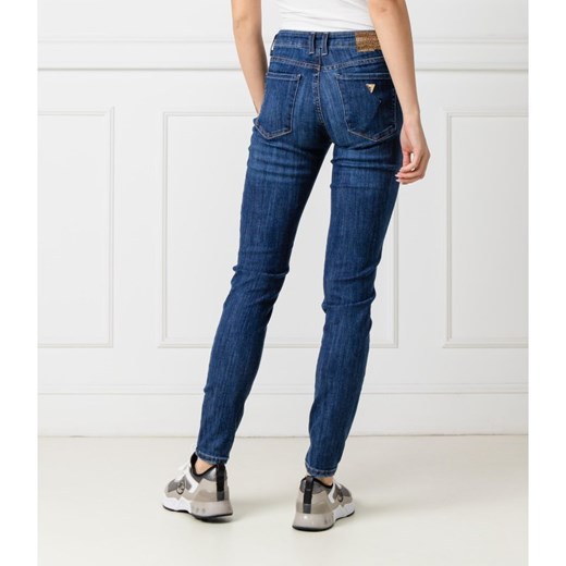 Jeansy damskie niebieskie Guess Jeans bez wzorów 
