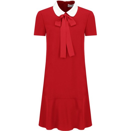 Sukienka Red Valentino mini z krótkim rękawem bez wzorów 