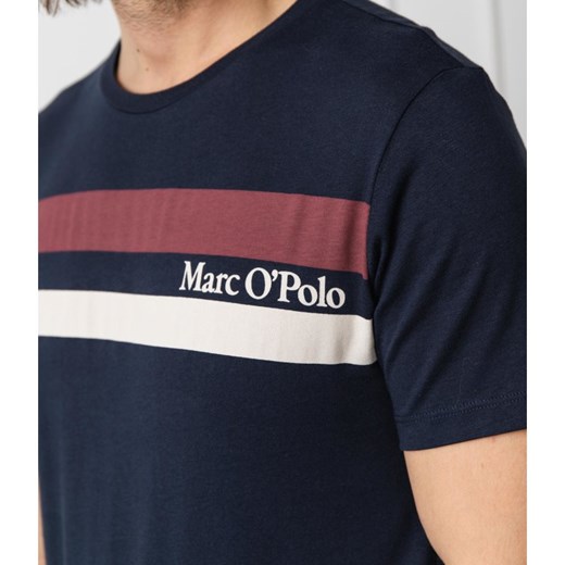 T-shirt męski niebieski Marc O'Polo z krótkim rękawem 