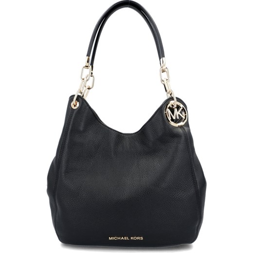 Shopper bag Michael Kors elegancka z breloczkiem czarna matowa 