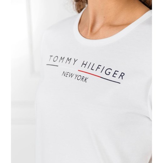 Bluzka damska Tommy Hilfiger z krótkimi rękawami biała 