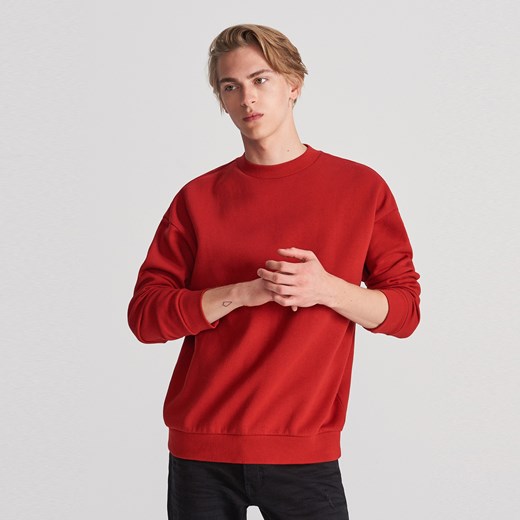 Czerwona bluza męska Reserved jesienna 