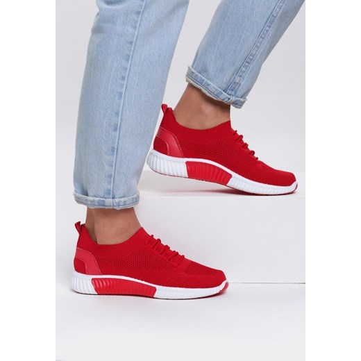 Buty sportowe damskie Renee płaskie czerwone 