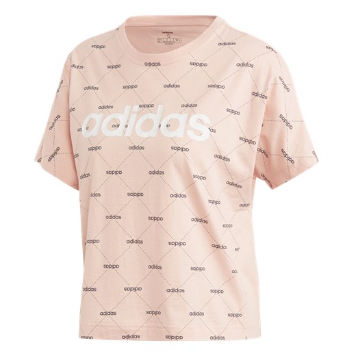 Adidas Performance bluzka sportowa różowa z napisem 