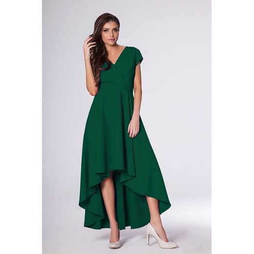 Sukienka Selena zielona- z długim trenem Marconi  44 MyLittleHeaven