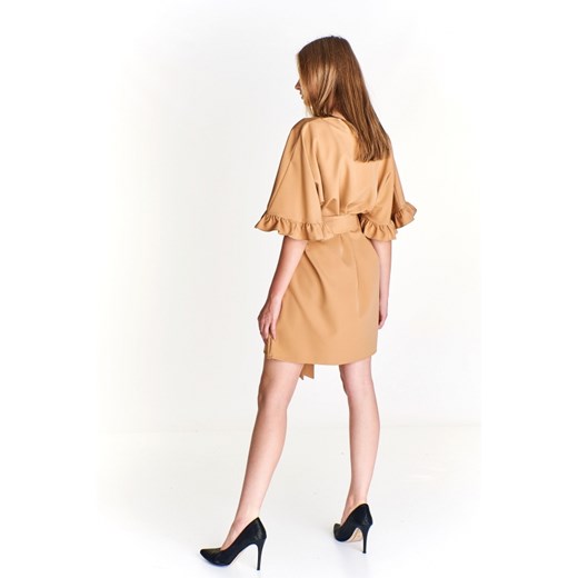 Sukienka oversize z falbaniastymi rękawami a'la nietoperz La Diva U wyprzedaż ptakmoda.com