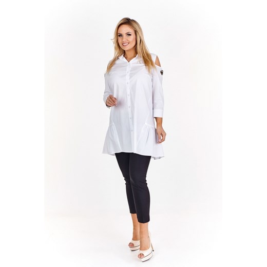 Asymetryczna bluzka koszulowa z odkrytymi ramionami Stella Vera 38 ptakmoda.com