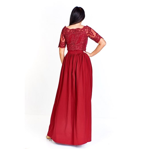 Sukienka czerwona Quarelle na bal maxi 
