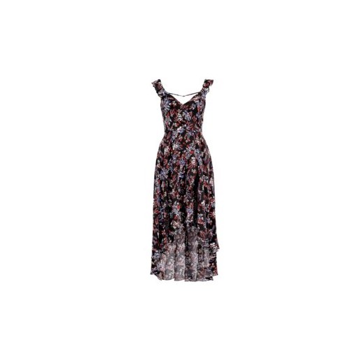 Sukienka Guess na spacer w abstrakcyjne wzory bez rękawów casual midi asymetryczna 