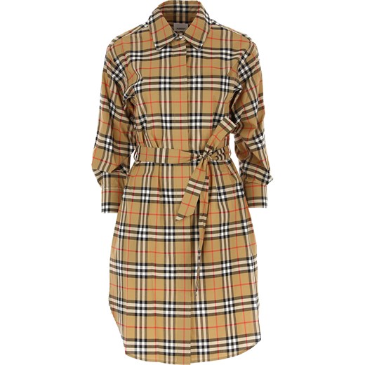 Burberry Sukienka dla Kobiet, Sukienka Wieczorowa i Koktajlowa, beżowy, Bawełna, 2019, 38 40 Burberry 38 RAFFAELLO NETWORK