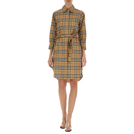 Burberry Sukienka dla Kobiet, Sukienka Wieczorowa i Koktajlowa, beżowy, Bawełna, 2019, 38 40 Burberry 38 RAFFAELLO NETWORK