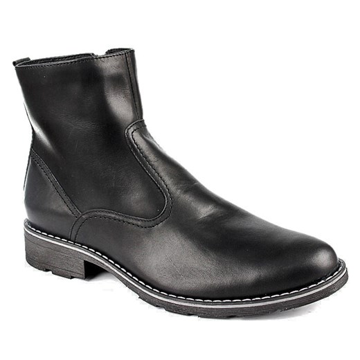 ŁUKBUT 809 skórzane buty męskie zimowe casual butyraj-pl czarny codzienny