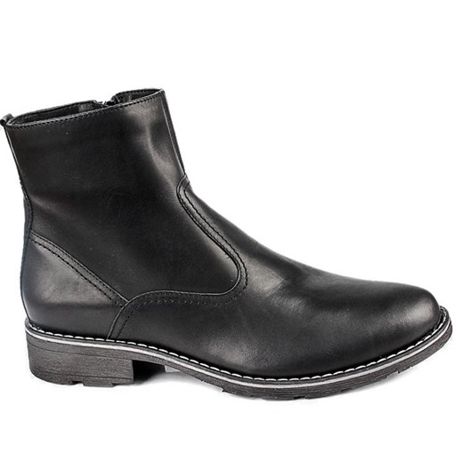 ŁUKBUT 809 skórzane buty męskie zimowe casual butyraj-pl szary komfortowe