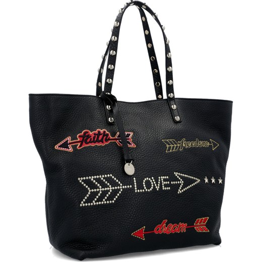 Shopper bag Red Valentino w stylu młodzieżowym ze zdobieniami bez dodatków 