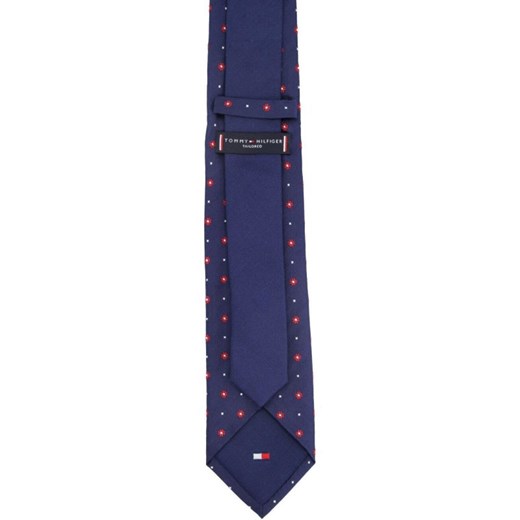 Krawat Tommy Hilfiger Tailored niebieski w abstrakcyjnym wzorze 