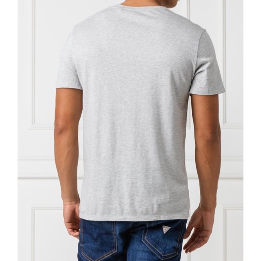 T-shirt męski szary Guess Jeans z krótkim rękawem 