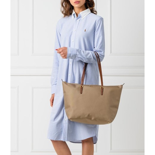 Shopper bag Lauren Ralph na ramię matowa elegancka 
