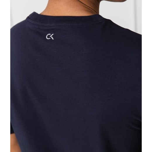 Granatowy t-shirt męski Calvin Klein z krótkim rękawem 