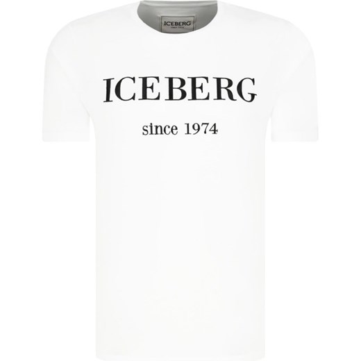 T-shirt męski Iceberg z napisami 
