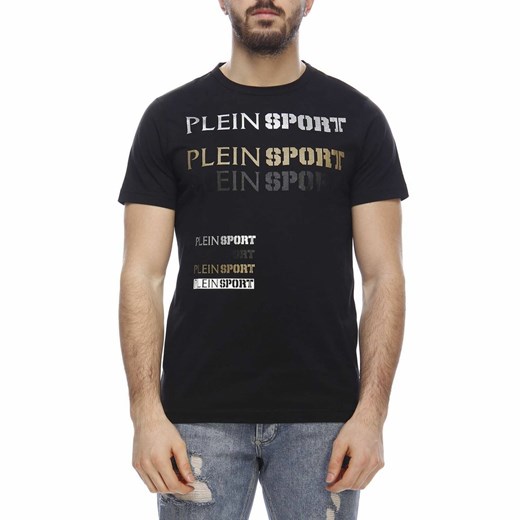 T-shirt z logo - Plein Sport L BLACK   XL dantestore.pl