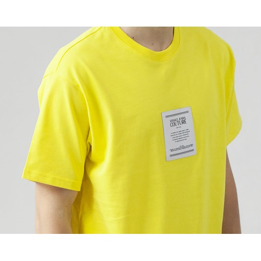 T-shirt żółty z etykietą - Versace Jeans Couture XL 622   XL dantestore.pl
