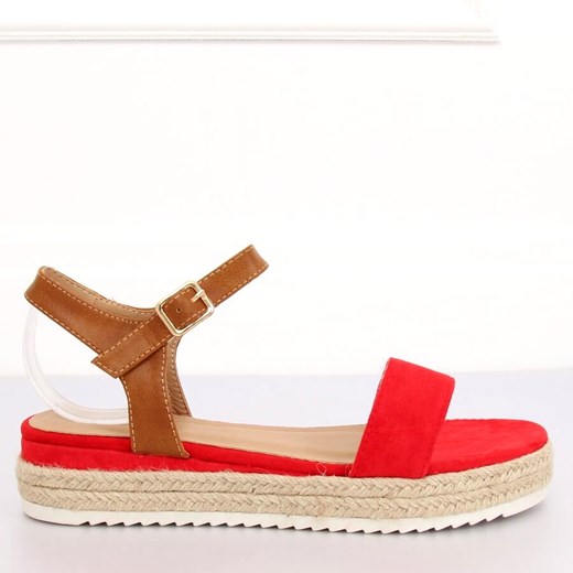 Sandałki espadryle czerwone Y-8224 Red  Butymodne 38 ButyModne.pl