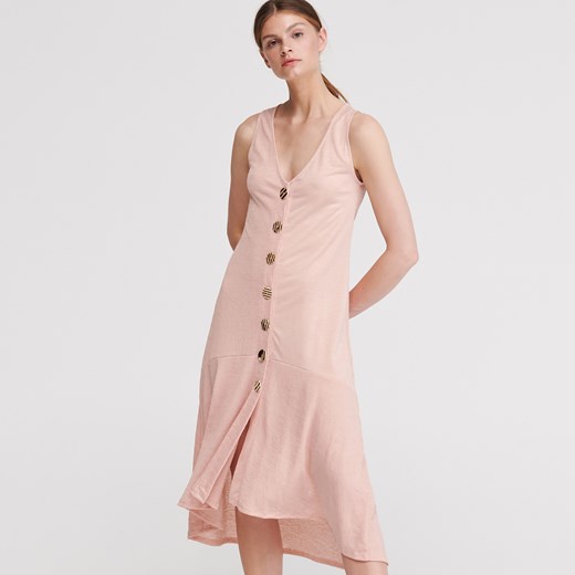 Reserved - Sukienka z guzikami - Różowy Reserved  M 
