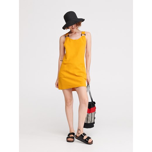 Sukienka Reserved na spacer żółta mini 