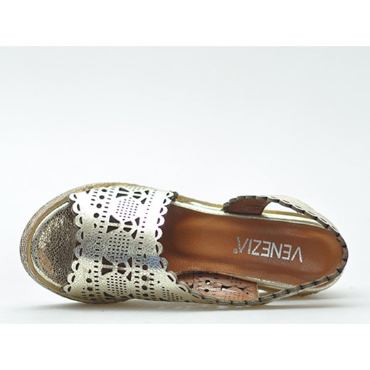 Sandały Venezia 0384101418Y G9 Złote lico Venezia   Arturo-obuwie