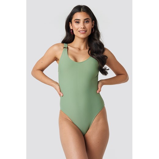 Strój kąpielowy NA-KD Swimwear zielony 