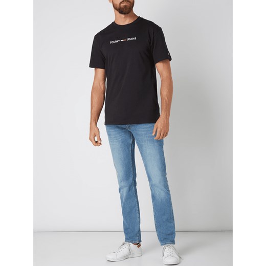 T-shirt męski Tommy Jeans z krótkim rękawem z bawełny bez wzorów 