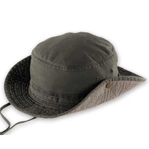 Globe-Trotter Oliwka - kapelusz czapki-co szary bawełniane