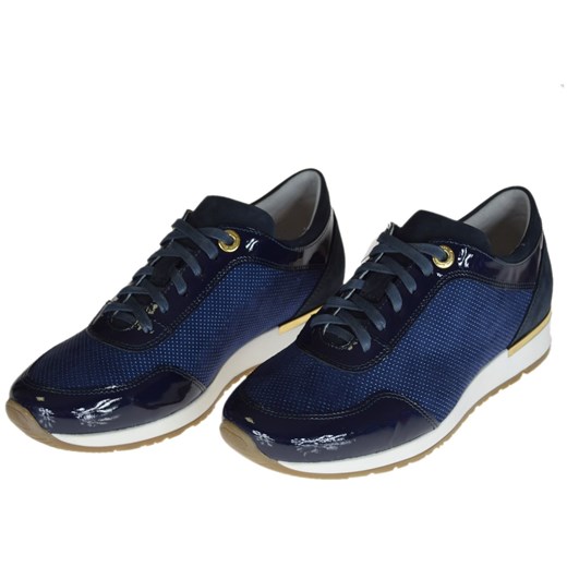 Niebieskie buty sportowe damskie Conhpol Dynamic sneakersy młodzieżowe sznurowane 