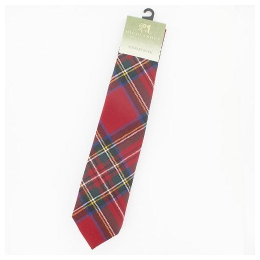 - krawat z wzorem rezygnujący Tartan-wełnianego, czerwony