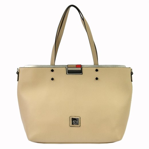Shopper bag Pierre Cardin bez dodatków na ramię duża 