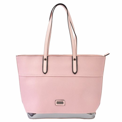 Pierre Cardin shopper bag różowa na ramię bez dodatków 