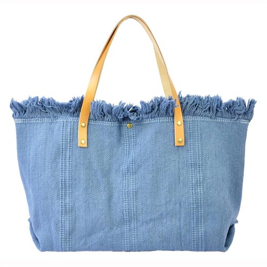 Shopper bag Patrizia Piu niebieska bez dodatków 