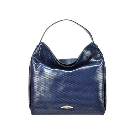 Pierre Cardin shopper bag bez dodatków niebieska średnia 