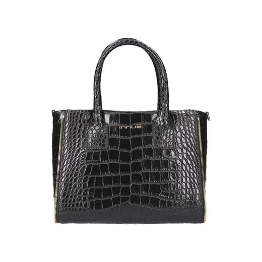 Shopper bag Innue czarna mieszcząca a4 elegancka 