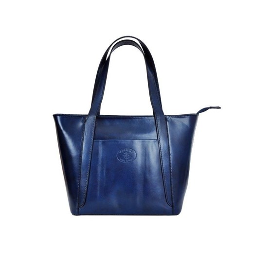 Shopper bag Luka niebieska bez dodatków elegancka 