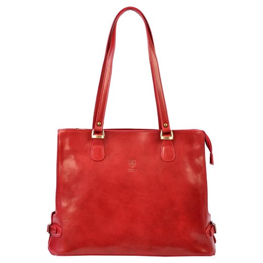 Shopper bag Florence matowa na ramię bez dodatków mieszcząca a7 skórzana elegancka 